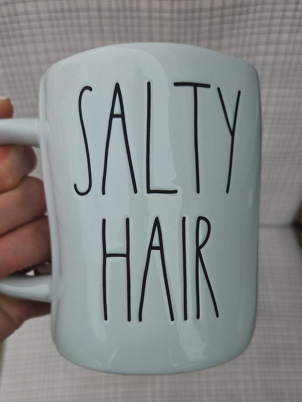 Rae Dunn Salty Hair Salty Toes Ceramic Mug - Mint GEEN